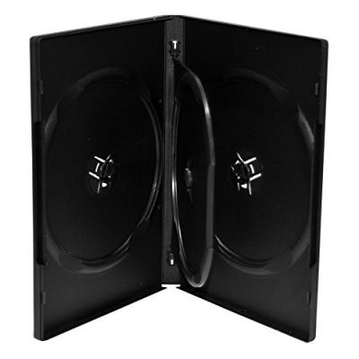 MEDIARANGE  BOX17 Pack de 50 Etuis DVD capacit&eacute; 4 pi&egrave;ces 14 mm Noir