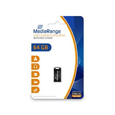 MEDIARANGE Cle USB 2.0  Nano 64Go Noir
