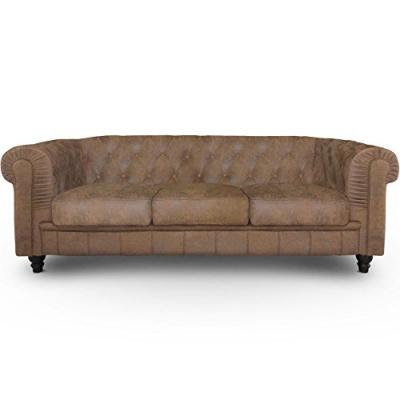 MENZZO Canap&eacute; 3 Places Chesterfield Vintage ANTONIANO