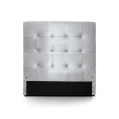 MENZZO T&ecirc;te de Lit Capitonn&eacute;e Amor 90cm Argent 