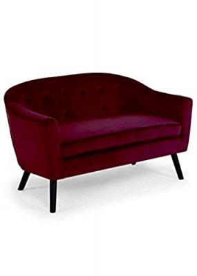 MENZZO Paris Prix - Canap&eacute; Scandinave Velours lopy 129cm Bordeaux