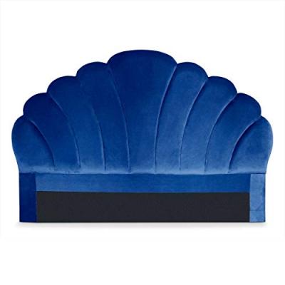 MENZZO Les Tendances T&ecirc;te de lit velours bleu Erma L 160 cm