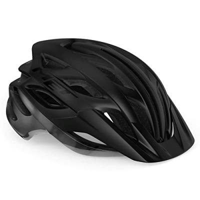 MET Casque  Veleno Noir Mat Brillant, Taille M (56-58 cm)