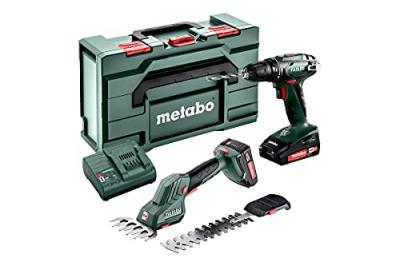 METABO  - Combo Set 2.2.5 Perceuse-visseuse sans fil bs 18V + cisaille &agrave; herbe sgs ltx q avec batteries + chargeur en x