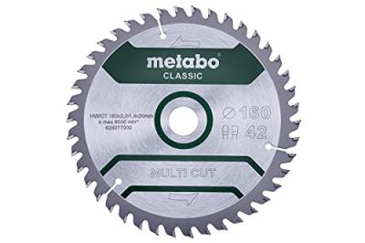 METABO  Lame de scie ""multi cut - classic"", 160x2,2/1,4x20 Z42 FZ/TZ 5&deg; - 628277000