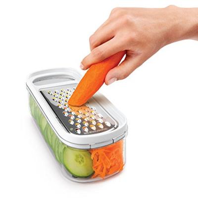 METALTEX  Rapbox Grater With Container 21 Cm Argent&eacute;