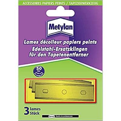 METYLAN  - 3 lames de recharge pour d&eacute;colleur de papiers peints