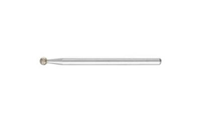  Meule sur tige diamant D126 forme sph&eacute;rique 3x3mm Pferd 1 pcs