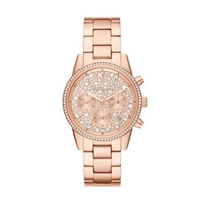 MICHAEL KORS Montre Femme Ritz Dor&eacute; rose MK7302 Rose 