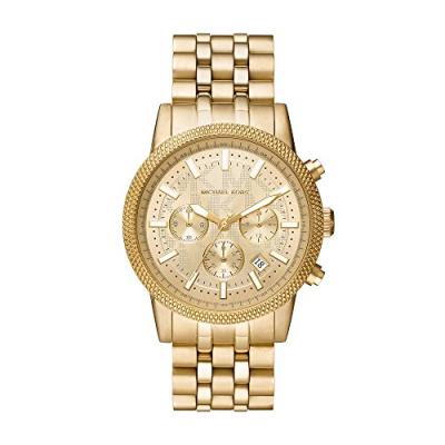 MICHAEL KORS Montre Hutton de  chronographe, en acier inoxydable, dor&eacute;e, pour homme, MK8953