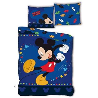 AYMAX Mickey Mousse Jump' - Housse de Couette 140x200 cm + Taie d'oreiller 63x63 cm Disney
