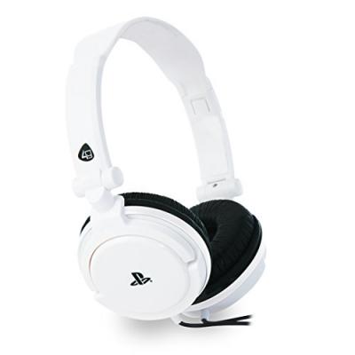 4GAMES Micro-casque Gaming st&eacute;r&eacute;o blanc sous licence officielle PlayStation