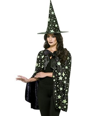 Kit Sorci&egrave;re De Minuit Phosphorescent Femme Halloween Taille Unique