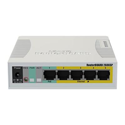 MIKROTIK  CSS106-1G-4P-1S commutateur r&eacute;seau Gigabit CSS106-1G-4P-1S