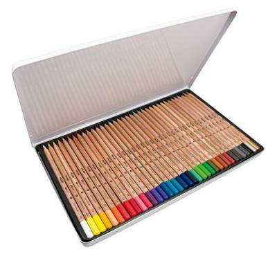 AUCUNE Milan   Bo&icirc;te m&eacute;tal de 36 crayons de couleur - 0726136