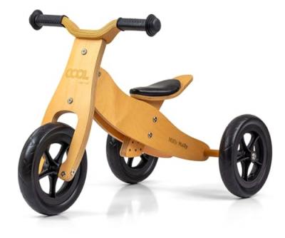 MILLY MALLY  Look Draisienne V&eacute;lo en bois 2 en 1 Natural