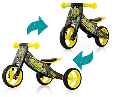 MILLY MALLY  Jake Draisienne &agrave; Deux ou Trois Roues V&eacute;lo en Bois Army
