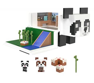 MATTEL  Minecraft playset Mob Head Minis La maison du Panda- - Jouet