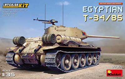  Maquette Mini Art T-34-85 &eacute;gyptien. Kit int&eacute;rieur- 1/35 - Maquette mi