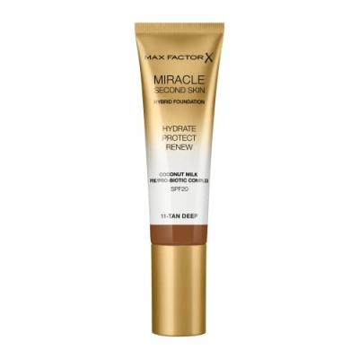 MAX FACTOR  Miracle Touch Second Skin 30ml (Various Shades) - Tan/Deep