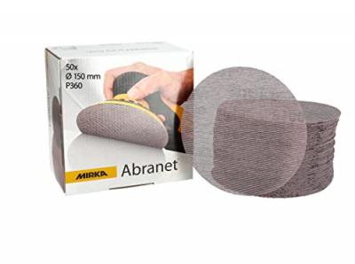 MIRKA Disques abrasifs auto-agrippants Abranet &oslash; 150 mm  Grain: 360