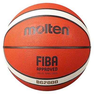 MOLTEN  B7G2000 Inddor Outdoor Basketball, Orange/Ivory