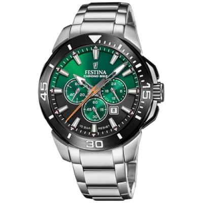 FESTINA  Montre de v&eacute;lo Chrono F20641/B Bicolore en Acier Inoxydable
