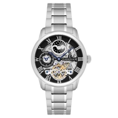  Montre Homme Earnshaw Longitude Es-8006-11 Automatique - Cadran Gris