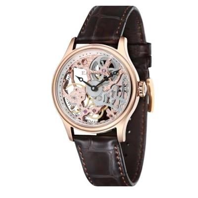  Montre homme Earnshaw BAUER ES-8049-03 automatique - cadran or rose
