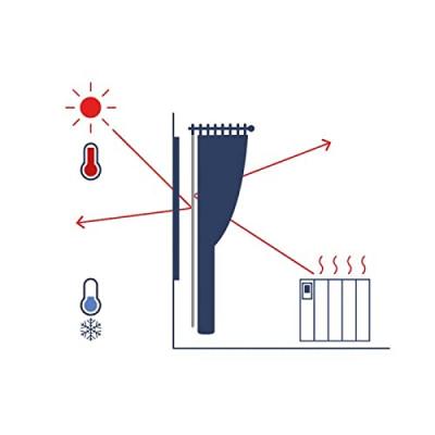Rideau Isolant Thermique Hiver Couleur Galet 260 x 145