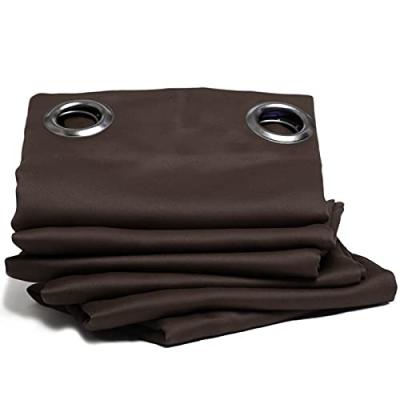 Rideau thermique occultant marron 140x260