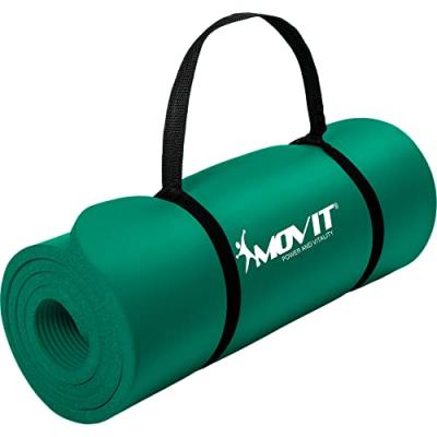 MOVIT Tapis de gymnastique  - Vert - 190 x 60 x 1,5 cm - NBR sans phtalate ni m&eacute;taux lourds