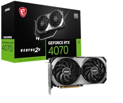 MSI  GeForce RTX 4070 VENTUS 2X E1 OC 12 Go GDDR6 DLSS3