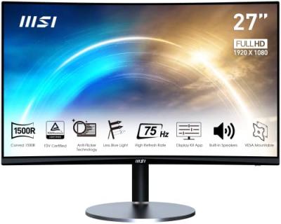 MSI  Mp272c 27&acute;&acute; Full Hd Ips Led 75hz Curved Monitor Clair
