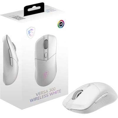 MSI Souris  Versa 300 Wireless Ergonomique 8000 DPI Bluetooth RF USB Type-C Blanc