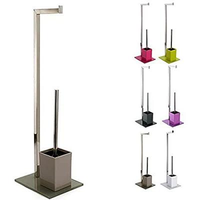 MSV  141319 Brosse de WC Acier Inoxydable Gris-Marron 30 x 20 x 15 cm