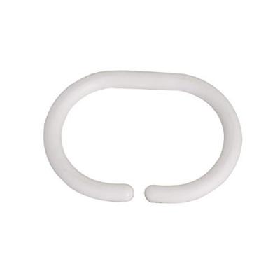 MSV  Lot de 12 anneaux pour rideaux de douche Blanc