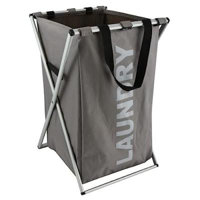 MSV  Panier &agrave; linge LAUNDRY Taupe