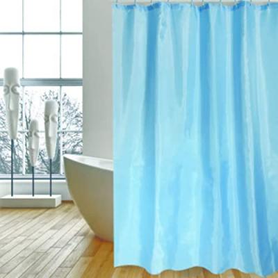 MSV  Rideau de Douche Polyester 240x200cm Bleu - Anneaux Inclus
