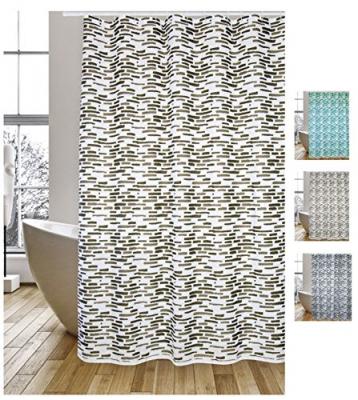 MSV Rideau de douche Polyester LOFT 180x200cm QUALITE PREMIUM Chocolat