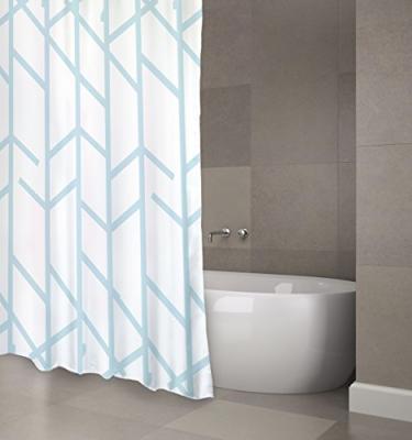 MSV Rideau de douche Polyester TREE 180x200cm QUALITE PREMIUM Turquoise