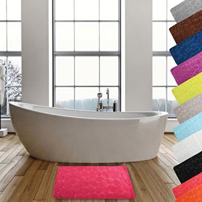 MSV  - Tapis de bain Microfibre pebble 40x60cm Fuschia - Rose