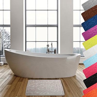 MSV Tapis de bain Microfibre pebble 50x80cm Beige - Beige - 