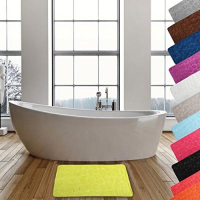 MSV  Tapis de bain Microfibre PEBBLE 50x80cm Vert Anis - Vert