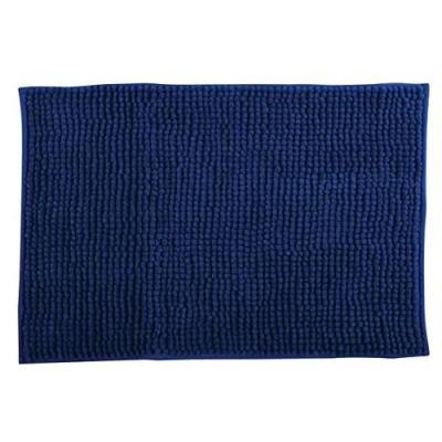 MSV  Tapis de bain Microfibre CHENILLE 60x90cm Bleu Fonc&eacute;