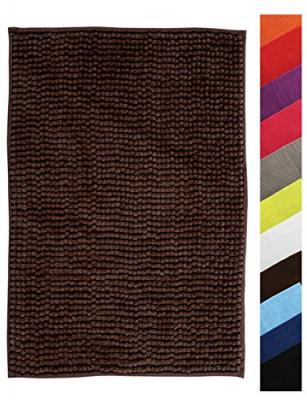 MSV  Tapis de bain Microfibre CHENILLE 40x60cm Chocolat