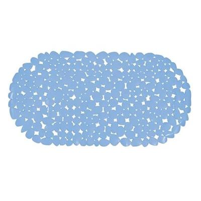 MSV Tapis Fond de baignoire pvc galets 39x99cm Bleu Ciel - Bleu - 