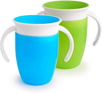 MUNCHKIN  Tasse D'apprentissage Miracle 360o - Verte/Bleue