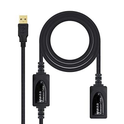 Nanocable Usb 2.0 Extender 15 M Noir