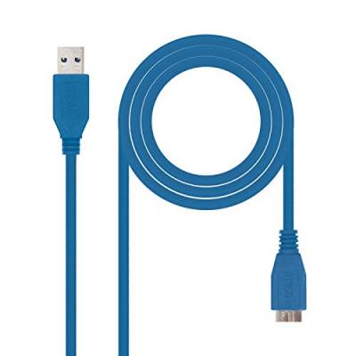 C&acirc;ble USB-A 3.0 M&acirc;le vers Micro-USB 3.0 M&acirc;le 1m - Couleur Bleu